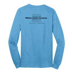 Image of Where CONNECTION Grows HALFTONE Adult Long Sleeve T-Shirt - Black Imprint (KA-PC54LS-CONNB-B)
