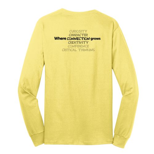 Where CONNECTION Grows HALFTONE Adult Long Sleeve T-Shirt - Black Imprint (KA-PC54LS-CONNB-B) image thumbnail