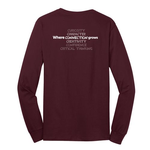 Where CONNECTION Grows HALFTONE Adult Long Sleeve T-Shirt - White Imprint (KA-PC54LS-CONNB-W) image thumbnail