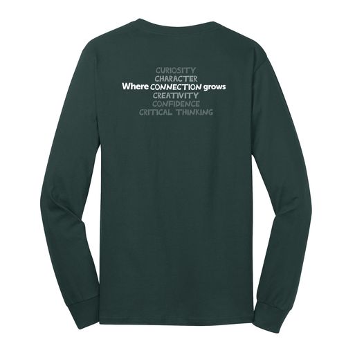 Where CONNECTION Grows HALFTONE Adult Long Sleeve T-Shirt - White Imprint (KA-PC54LS-CONNB-W) image thumbnail