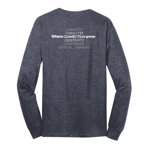 Where CONNECTION Grows HALFTONE Adult Long Sleeve T-Shirt - White Imprint (KA-PC54LS-CONNB-W) image thumbnail