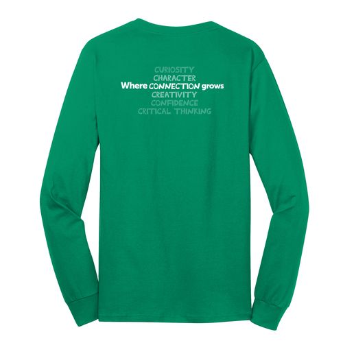 Where CONNECTION Grows HALFTONE Adult Long Sleeve T-Shirt - White Imprint (KA-PC54LS-CONNB-W) image thumbnail