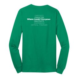 Image of Where CONNECTION Grows HALFTONE Adult Long Sleeve T-Shirt - White Imprint (KA-PC54LS-CONNB-W)