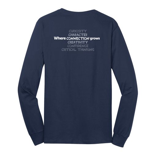 Where CONNECTION Grows HALFTONE Adult Long Sleeve T-Shirt - White Imprint (KA-PC54LS-CONNB-W) image thumbnail