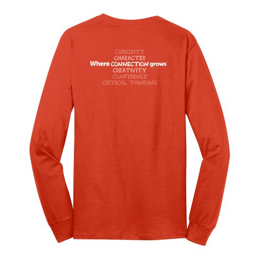 Where CONNECTION Grows HALFTONE Adult Long Sleeve T-Shirt - White Imprint (KA-PC54LS-CONNB-W) image thumbnail