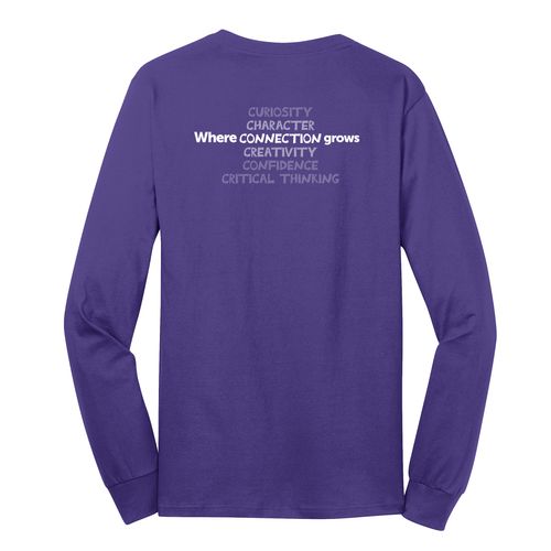 Where CONNECTION Grows HALFTONE Adult Long Sleeve T-Shirt - White Imprint (KA-PC54LS-CONNB-W) image thumbnail