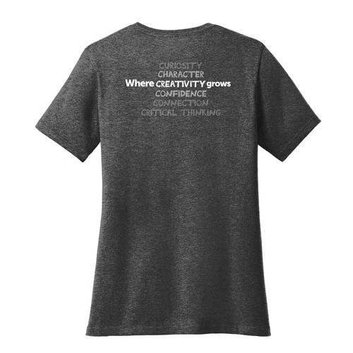 Where CREATIVITY Grows HALFTONE Women's T-Shirt - White Imprint (KA-LPC54-CREATB-W) image thumbnail