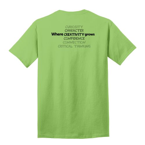 Where CREATIVITY Grows HALFTONE Adult T-Shirt - Black Imprint (KA-PC54-CREATB-B) image thumbnail