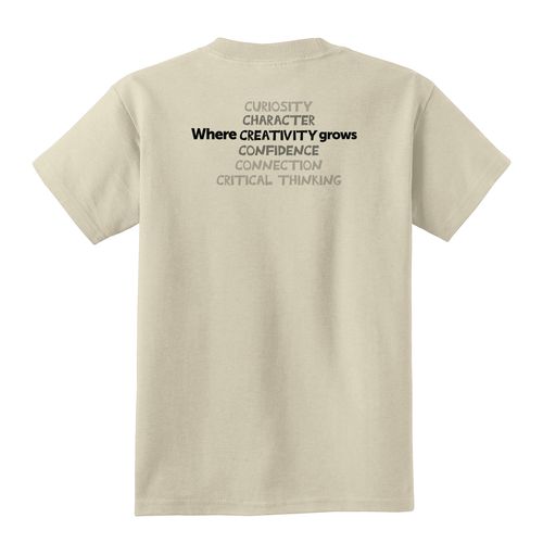 Where CREATIVITY Grows HALFTONE Youth T-Shirt - Black Imprint (KA-PC54Y-CREATB-B) image thumbnail