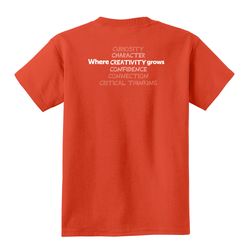 Image of Where CREATIVITY Grows HALFTONE Youth T-Shirt - White Imprint (KA-PC54Y-CREATB-W)
