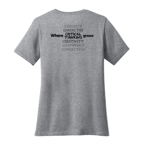 Where CRITICAL THINKING Grows HALFTONE Women's T-Shirt - Black Imprint (KA-LPC54-CRITB-B) image thumbnail