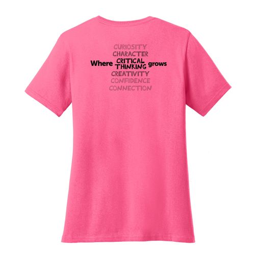 Where CRITICAL THINKING Grows HALFTONE Women's T-Shirt - Black Imprint (KA-LPC54-CRITB-B) image thumbnail