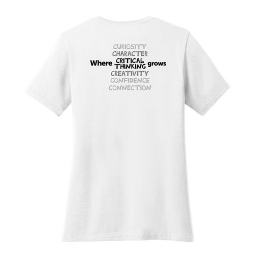 Where CRITICAL THINKING Grows HALFTONE Women's T-Shirt - Black Imprint (KA-LPC54-CRITB-B) image thumbnail