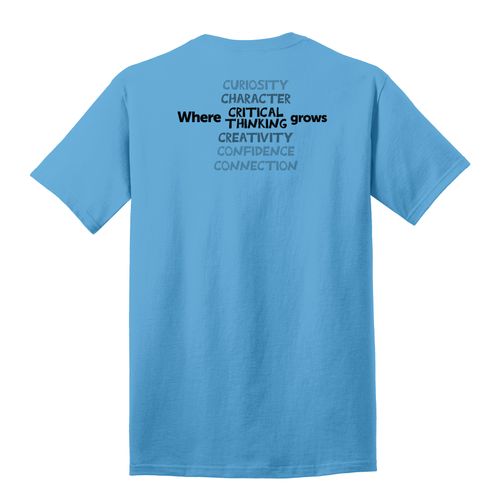 Where CRITICAL THINKING Grows HALFTONE Adult T-Shirt - Black Imprint (KA-PC54-CRITB-B) image thumbnail