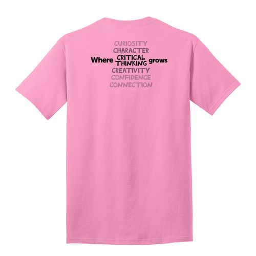 Where CRITICAL THINKING Grows HALFTONE Adult T-Shirt - Black Imprint (KA-PC54-CRITB-B) image thumbnail
