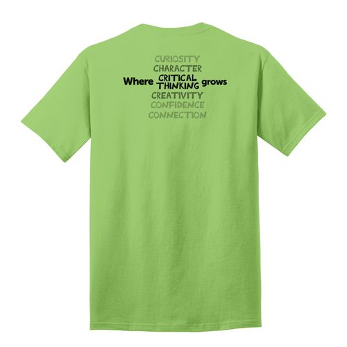 Where CRITICAL THINKING Grows HALFTONE Adult T-Shirt - Black Imprint (KA-PC54-CRITB-B) image thumbnail