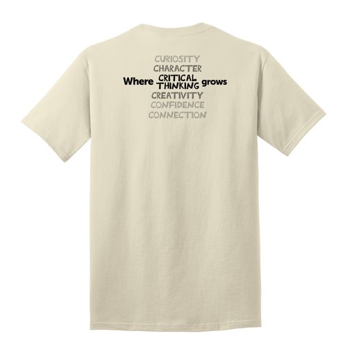 Where CRITICAL THINKING Grows HALFTONE Adult T-Shirt - Black Imprint (KA-PC54-CRITB-B) image thumbnail