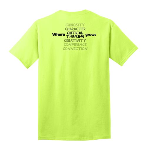 Where CRITICAL THINKING Grows HALFTONE Adult T-Shirt - Black Imprint (KA-PC54-CRITB-B) image thumbnail