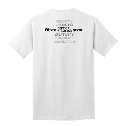 Where CRITICAL THINKING Grows HALFTONE Adult T-Shirt - Black Imprint (KA-PC54-CRITB-B) image thumbnail