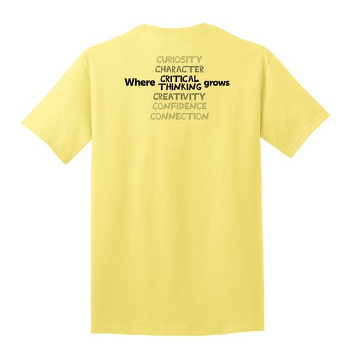 Where CRITICAL THINKING Grows HALFTONE Adult T-Shirt - Black Imprint (KA-PC54-CRITB-B) image thumbnail