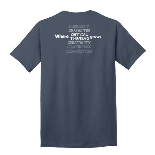 Where CRITICAL THINKING Grows HALFTONE Adult T-Shirt - White Imprint (KA-PC54-CRITB-W) image thumbnail