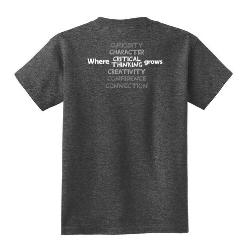Where CRITICAL THINKING Grows HALFTONE Youth T-Shirt - White Imprint (KA-PC54Y-CRITB-W) image thumbnail