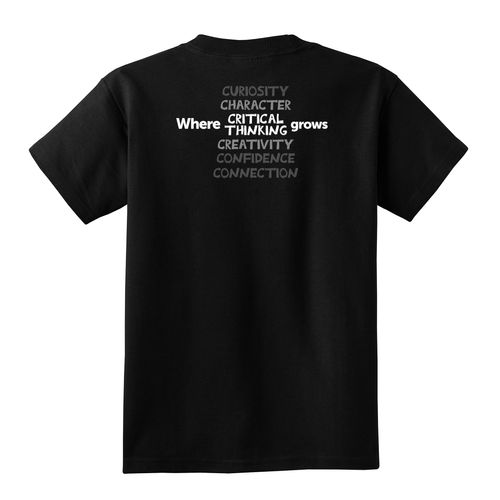 Where CRITICAL THINKING Grows HALFTONE Youth T-Shirt - White Imprint (KA-PC54Y-CRITB-W) image thumbnail