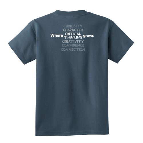 Where CRITICAL THINKING Grows HALFTONE Youth T-Shirt - White Imprint (KA-PC54Y-CRITB-W) image thumbnail