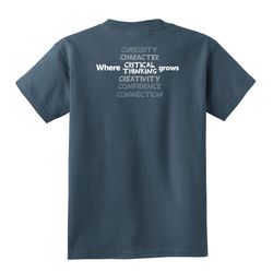 Image of Where CRITICAL THINKING Grows HALFTONE Youth T-Shirt - White Imprint (KA-PC54Y-CRITB-W)
