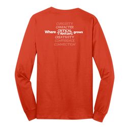 Image of Where CRITICAL THINKING Grows HALFTONE Adult Long Sleeve T-Shirt - White Imprint (KA-PC54LS-CRITB-W)