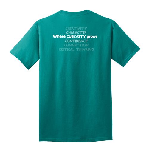 Where CURIOSITY Grows HALFTONE Adult T-Shirt - White Imprint (KA-PC54-CURIB-W) image thumbnail