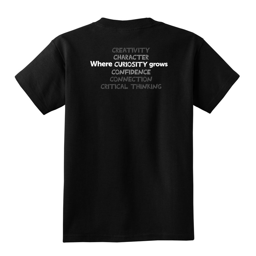 Where CURIOSITY Grows HALFTONE Youth T-Shirt - White Imprint (KA-PC54Y-CURIB-W) primary image