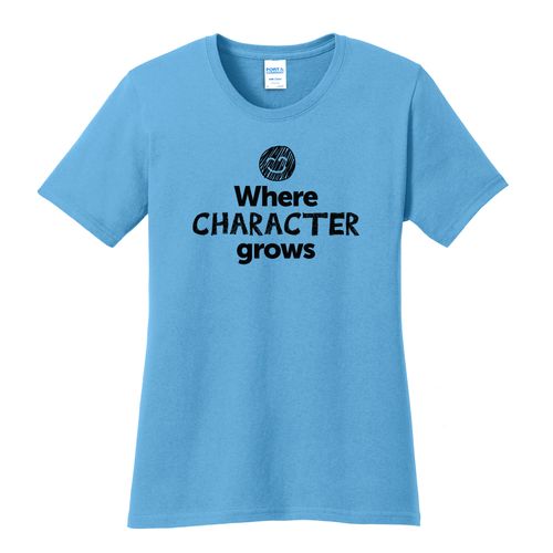 Where CHARACTER Grows EMOJI Women's T-Shirt - Black Imprint (KA-LPC54-CHARF-B) image thumbnail