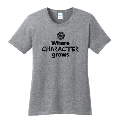 Where CHARACTER Grows EMOJI Women's T-Shirt - Black Imprint (KA-LPC54-CHARF-B) image thumbnail
