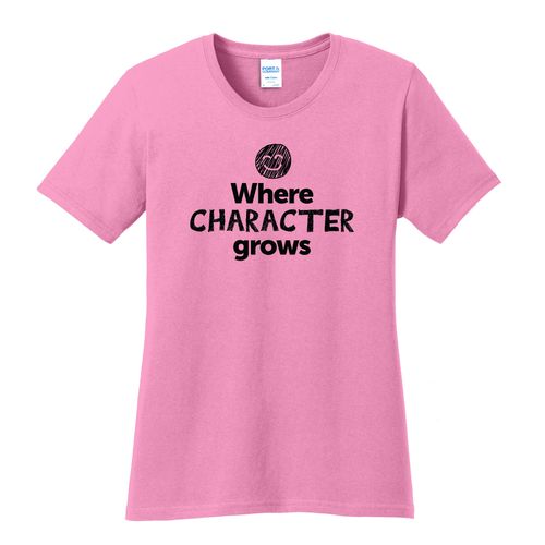 Where CHARACTER Grows EMOJI Women's T-Shirt - Black Imprint (KA-LPC54-CHARF-B) image thumbnail