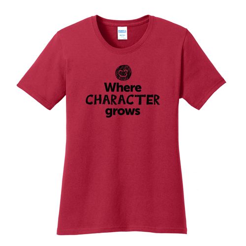 Where CHARACTER Grows EMOJI Women's T-Shirt - Black Imprint (KA-LPC54-CHARF-B) image thumbnail