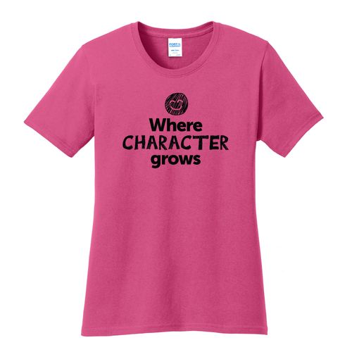 Where CHARACTER Grows EMOJI Women's T-Shirt - Black Imprint (KA-LPC54-CHARF-B) image thumbnail