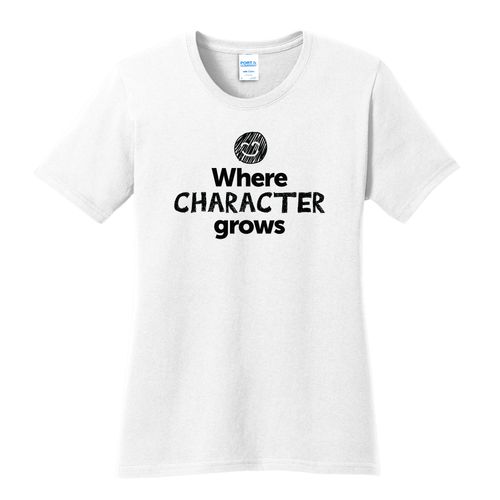 Where CHARACTER Grows EMOJI Women's T-Shirt - Black Imprint (KA-LPC54-CHARF-B) image thumbnail