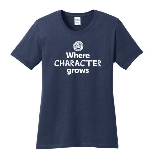 Where CHARACTER Grows EMOJI Women's T-Shirt - White Imprint (KA-LPC54-CHARF-W) image thumbnail