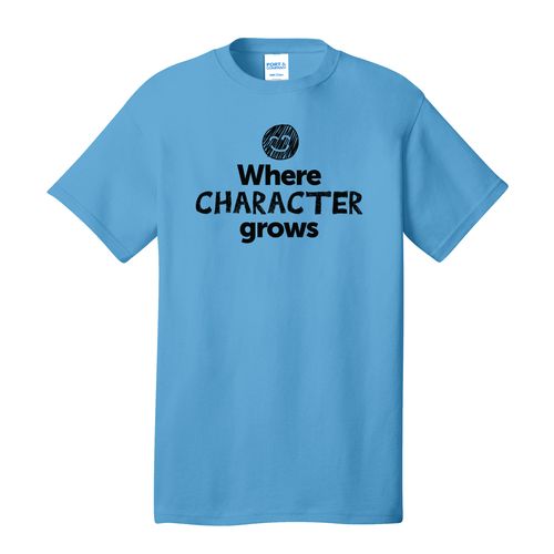 Where CHARACTER Grows EMOJI Adult T-Shirt - Black Imprint (KA-PC54-CHARF-B) image thumbnail