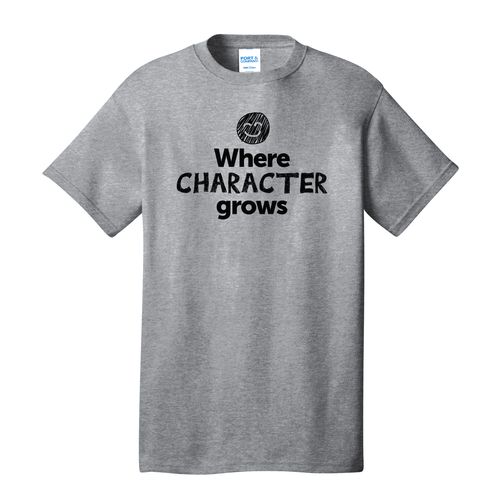 Where CHARACTER Grows EMOJI Adult T-Shirt - Black Imprint (KA-PC54-CHARF-B) image thumbnail