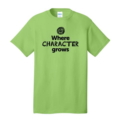 Where CHARACTER Grows EMOJI Adult T-Shirt - Black Imprint (KA-PC54-CHARF-B) image thumbnail