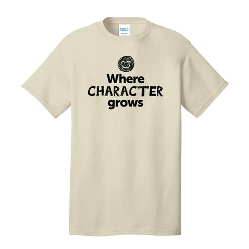 Where CHARACTER Grows EMOJI Adult T-Shirt - Black Imprint (KA-PC54-CHARF-B) image thumbnail