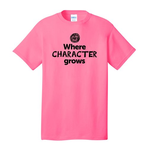 Where CHARACTER Grows EMOJI Adult T-Shirt - Black Imprint (KA-PC54-CHARF-B) image thumbnail