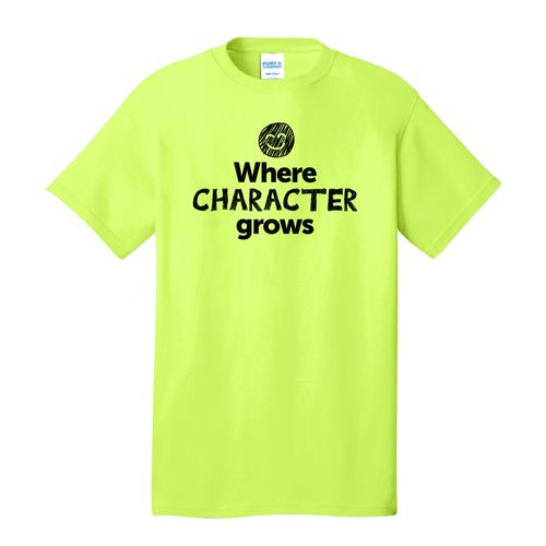 Where CHARACTER Grows EMOJI Adult T-Shirt - Black Imprint (KA-PC54-CHARF-B) image thumbnail