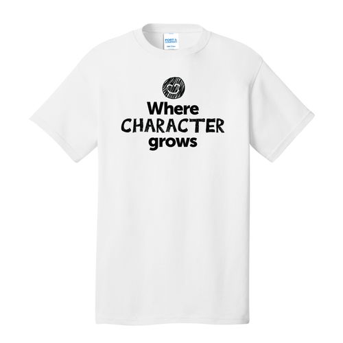 Where CHARACTER Grows EMOJI Adult T-Shirt - Black Imprint (KA-PC54-CHARF-B) image thumbnail
