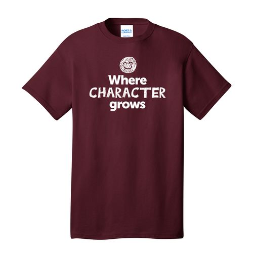 Where CHARACTER Grows EMOJI Adult T-Shirt - White Imprint (KA-PC54-CHARF-W) image thumbnail