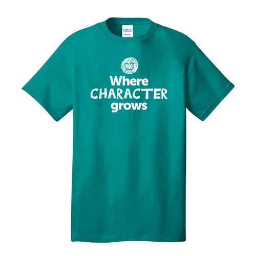 Where CHARACTER Grows EMOJI Adult T-Shirt - White Imprint (KA-PC54-CHARF-W) image thumbnail