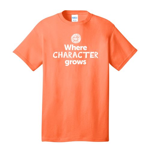 Where CHARACTER Grows EMOJI Adult T-Shirt - White Imprint (KA-PC54-CHARF-W) image thumbnail