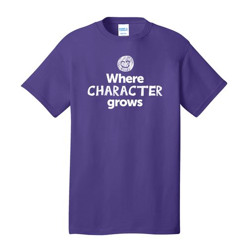Where CHARACTER Grows EMOJI Adult T-Shirt - White Imprint (KA-PC54-CHARF-W) image thumbnail
